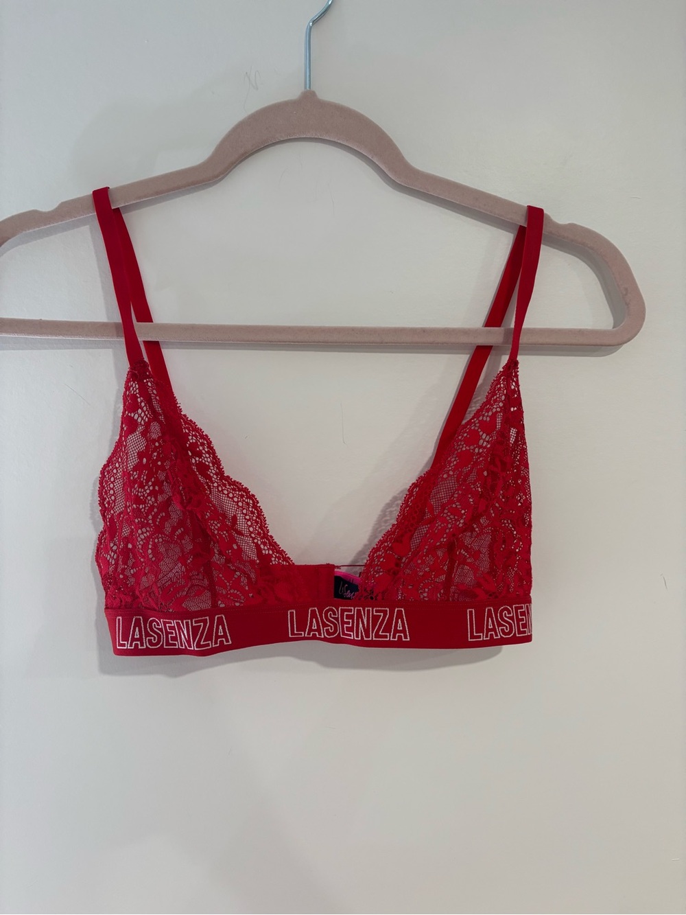 La SENZA Red Lace Triangle Bralette